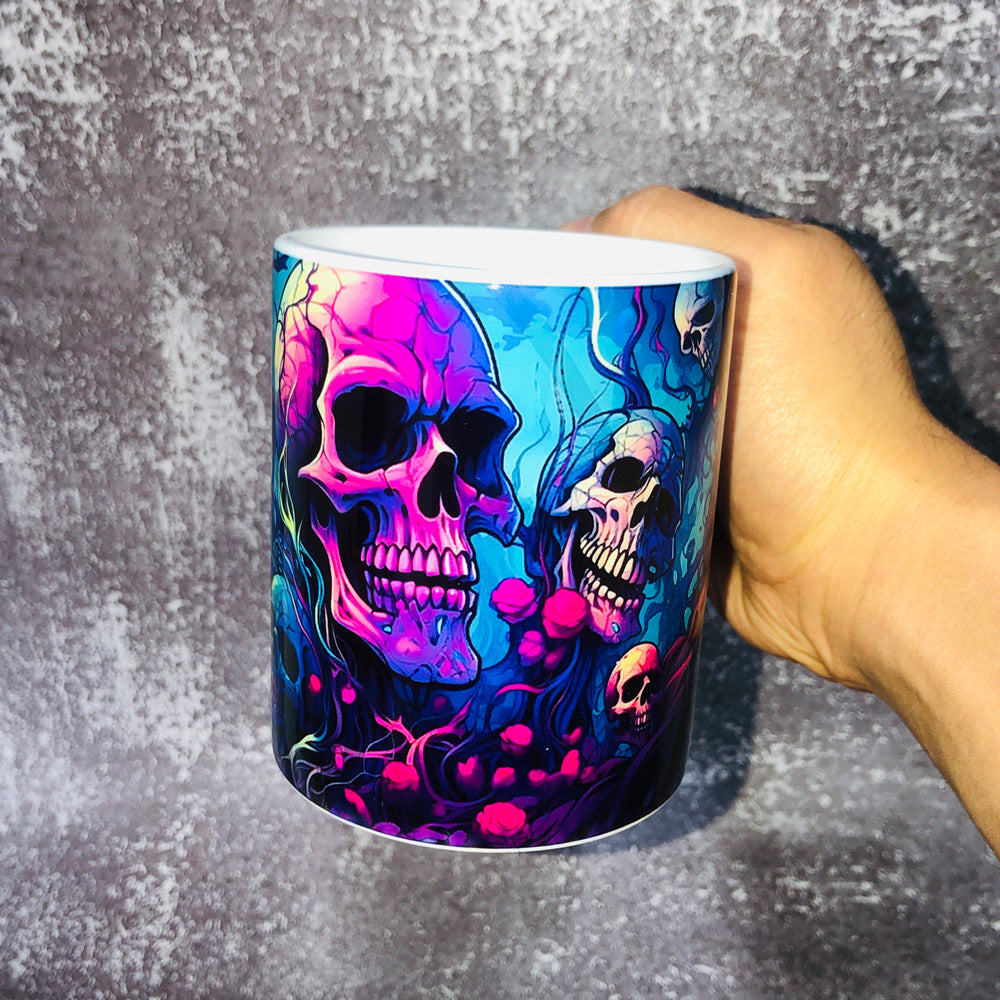3D Skull Halloween Mug