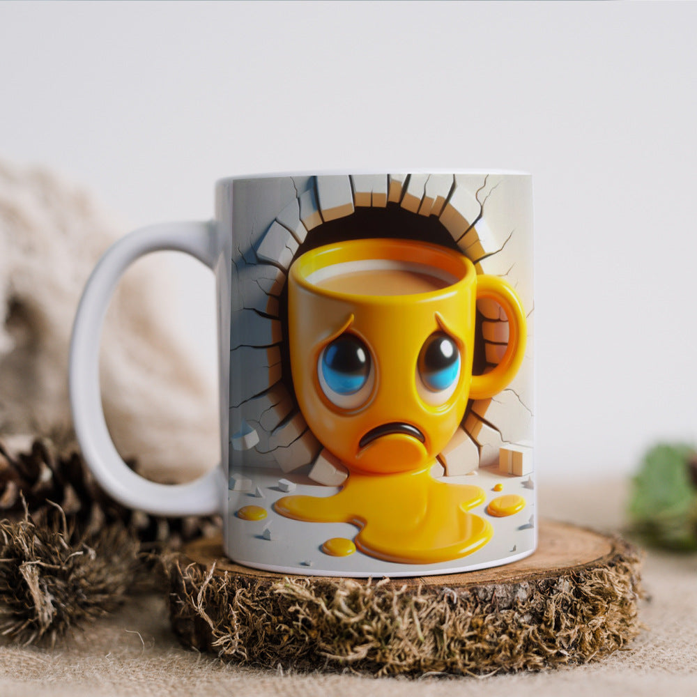 3D Expression Ceramic Mug – Coffee Cup