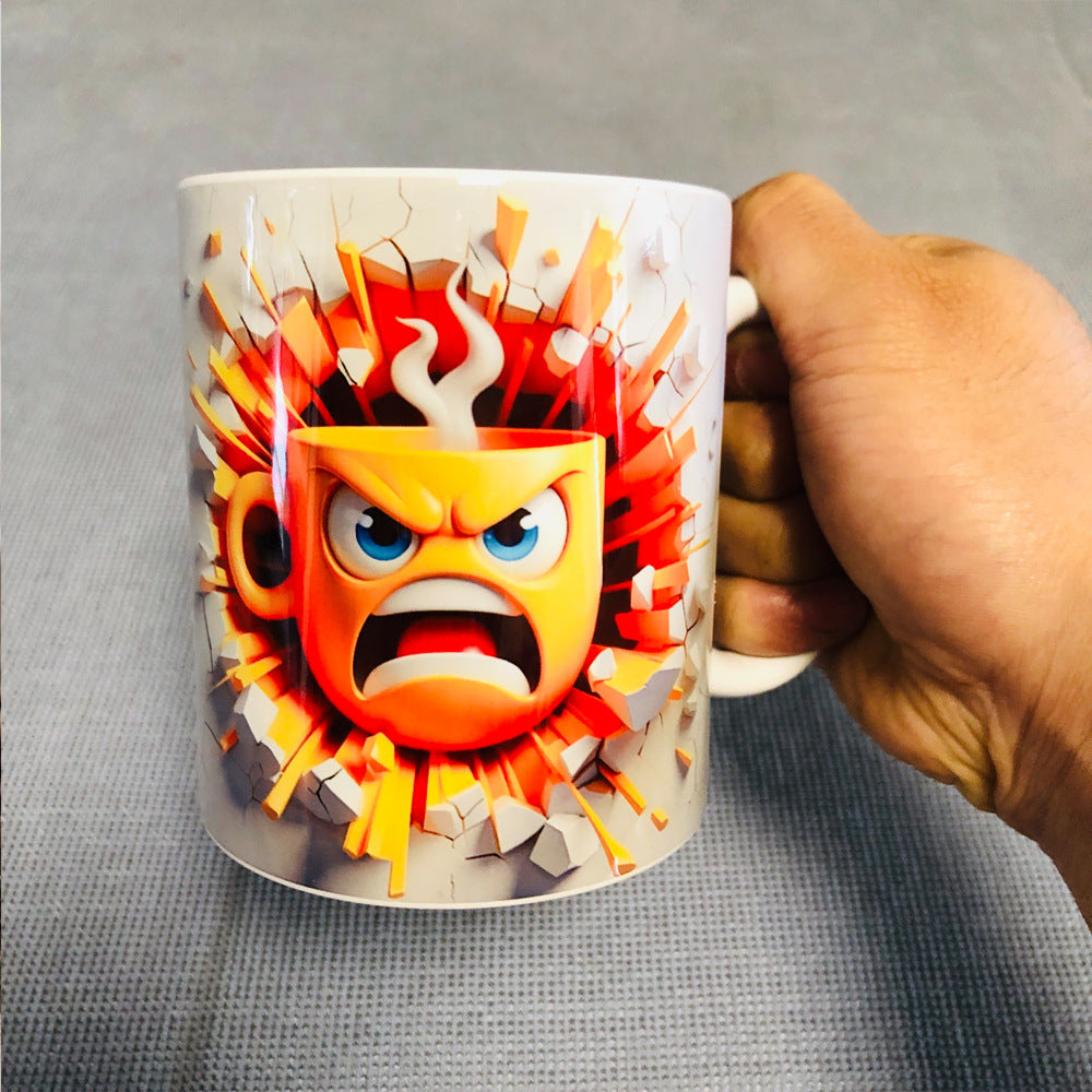 3D Expression Ceramic Mug – Coffee Cup