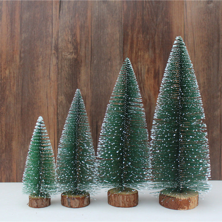 Mini Christmas Ball Pine Needle Tree Decoration - Tabletop Simulation Christmas