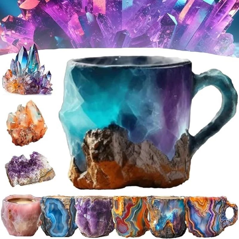 2025 New Mineral Crystal Coffee Mugs