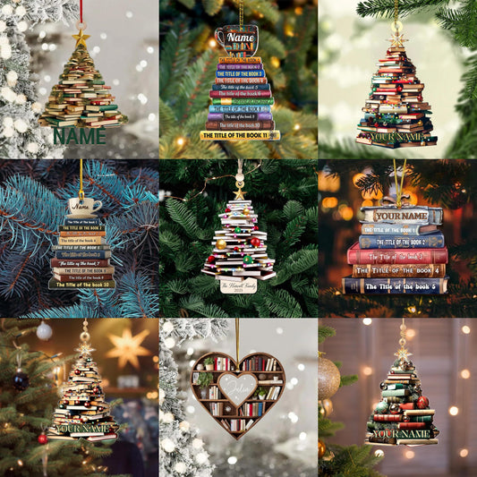 Book Christmas Ornaments  Home Party Decorations