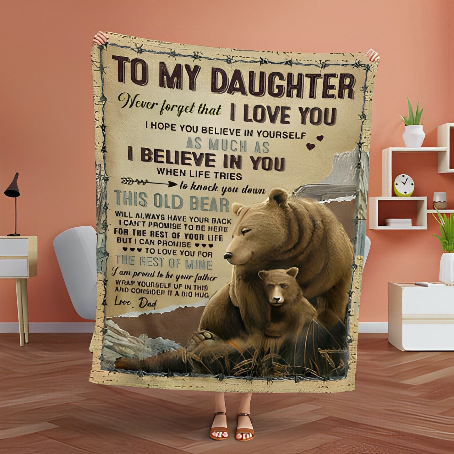 Brown Bear Premium Blanket - I Believe In You