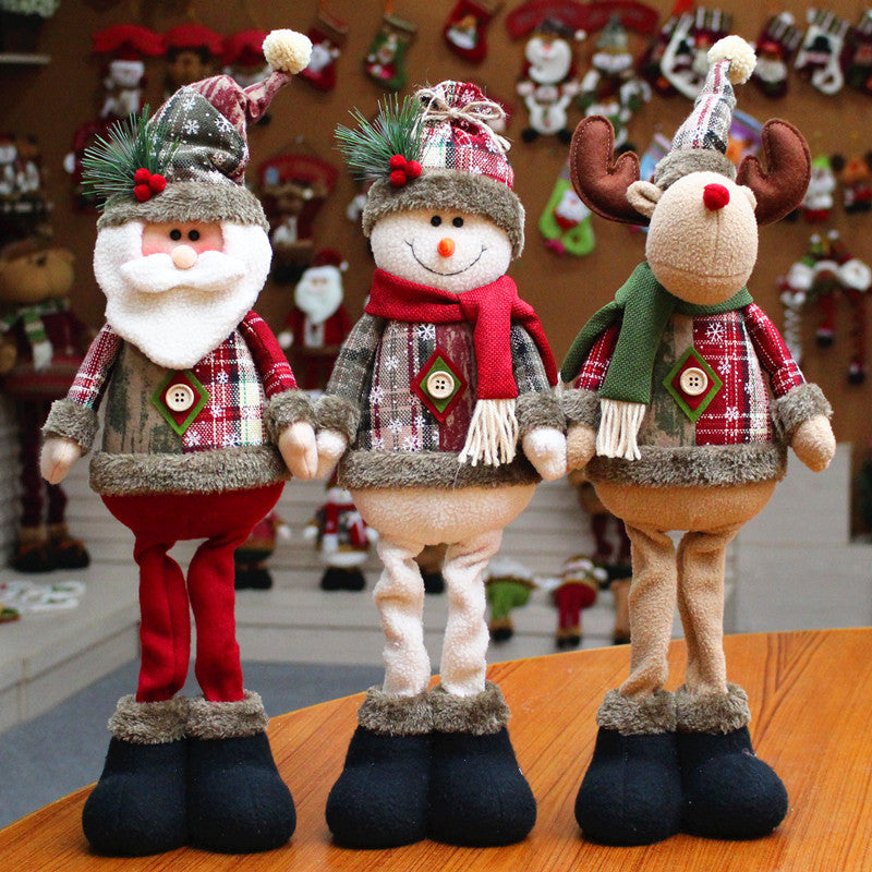 Christmas Dolls & Deer Window Decorations