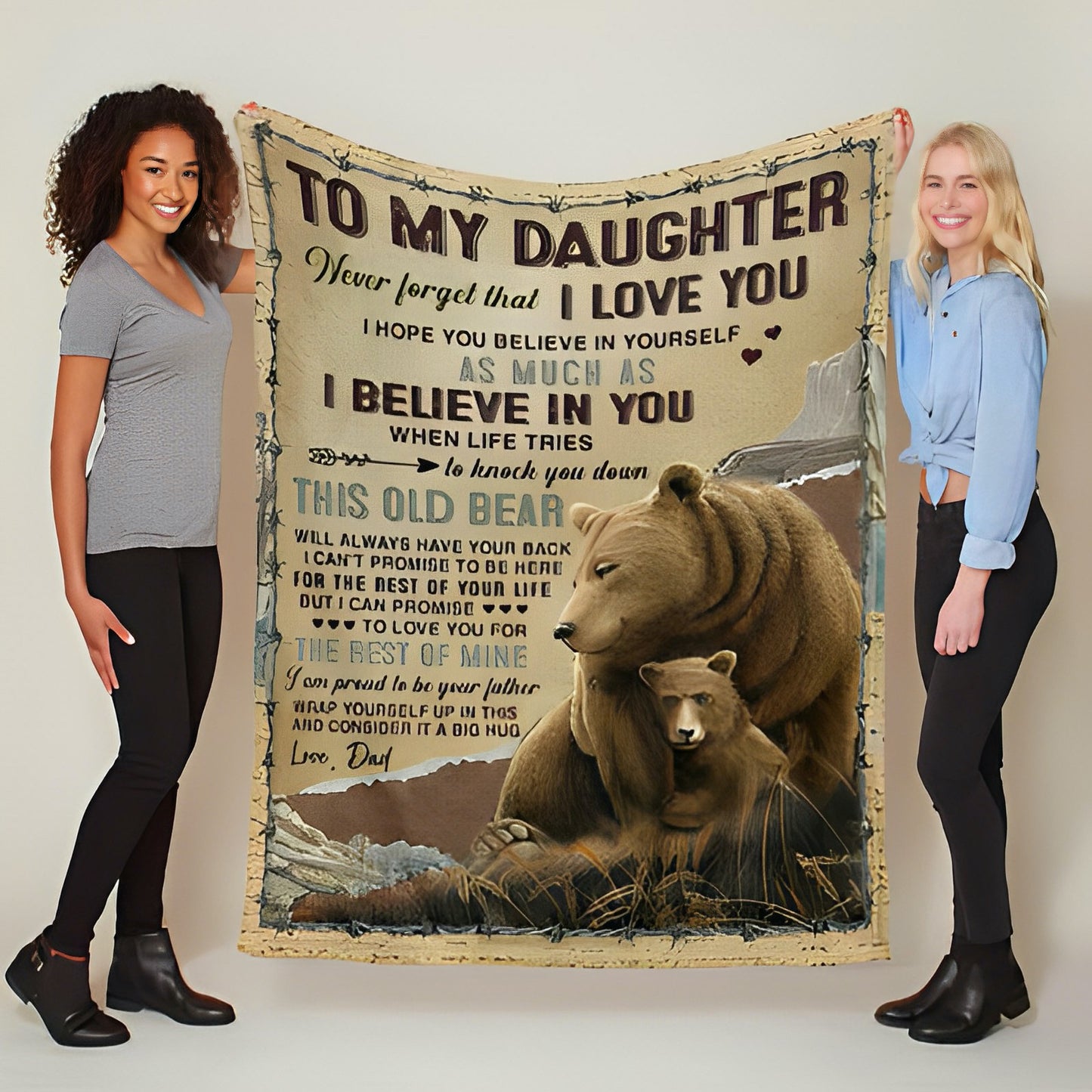 Brown Bear Premium Blanket - I Believe In You