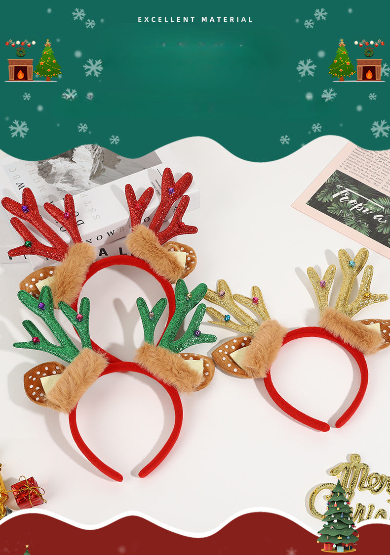 Deer Horn Christmas Headband - Party Ornaments for Kids