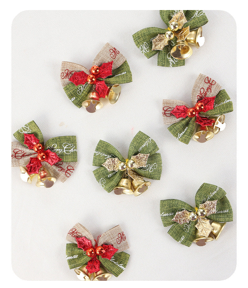 Mini Bell Bow - Christmas Wreath & Gift Box Decor