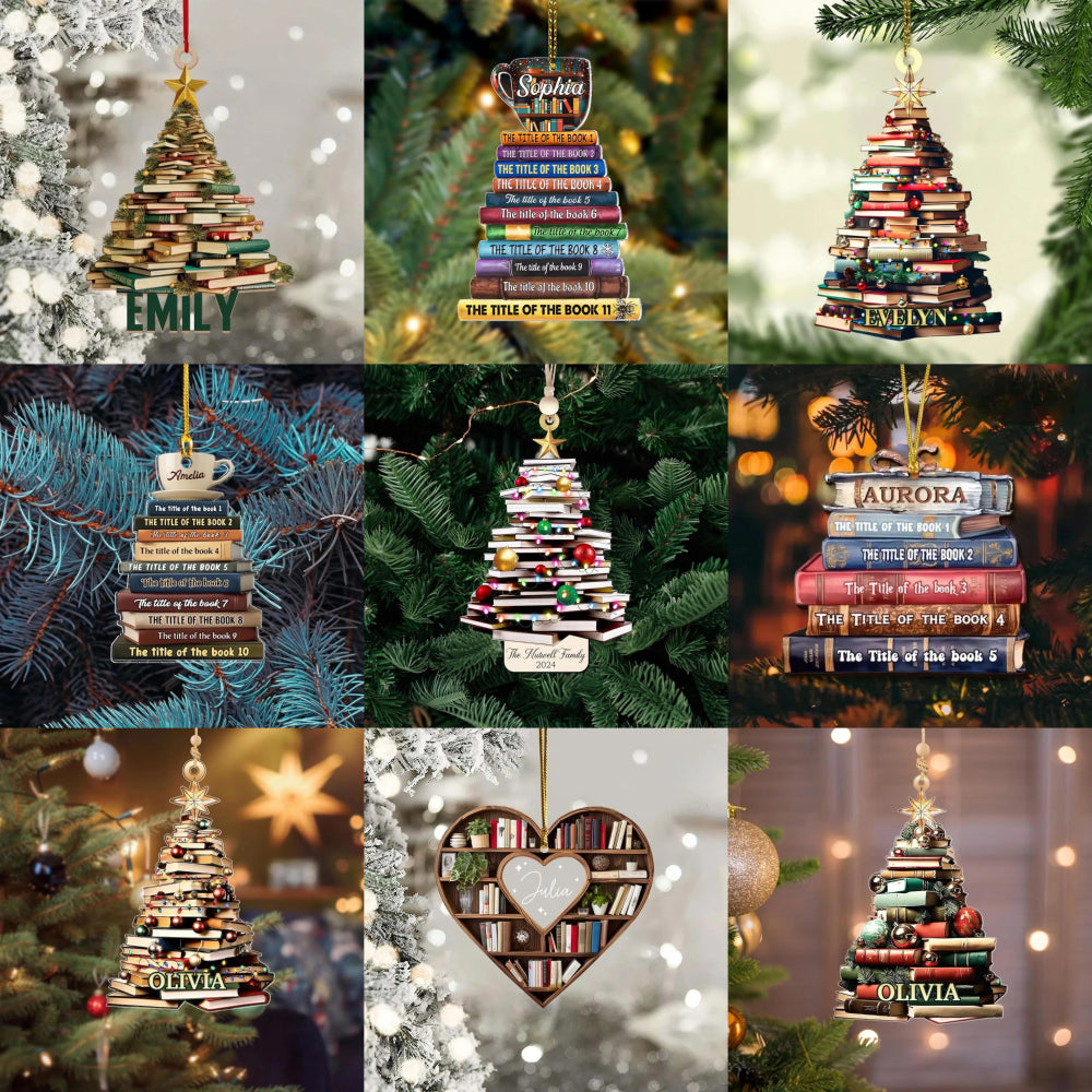 Book Christmas Ornaments  Home Party Decorations