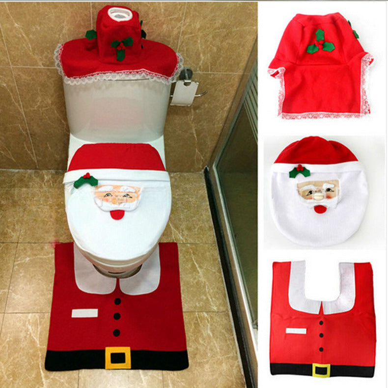 Festive Santa Claus Toilet Seat Covers