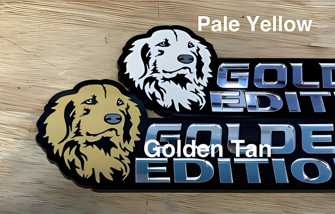 Golden Tan Golden Retriever Car Badge Car Emblem CE008