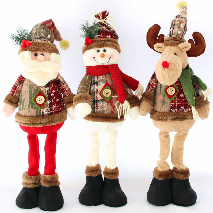 Christmas Dolls & Deer Window Decorations