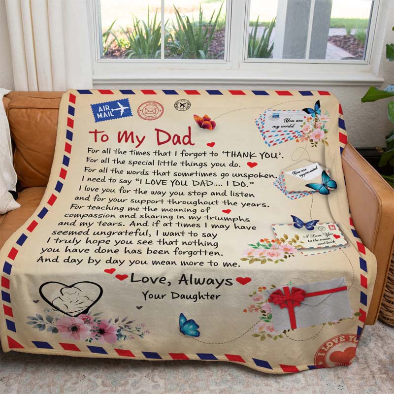 To My Dad - From Daughter  - A721 - Premium Blanket