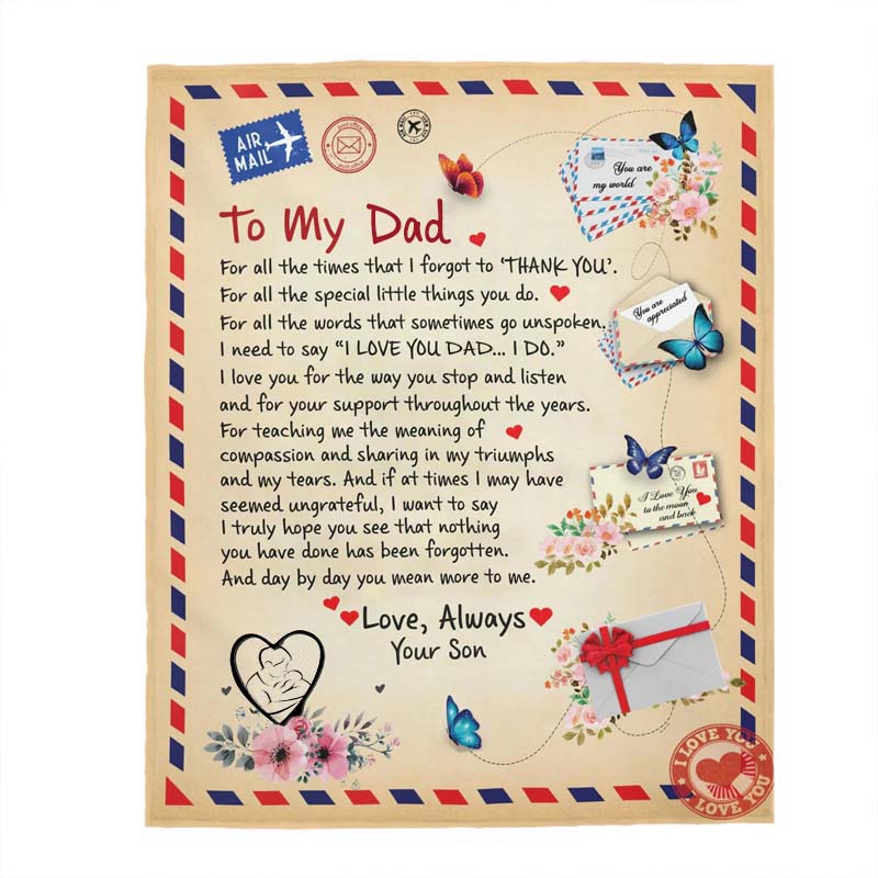 To My Dad - From Son  - A721 - Premium Blanket