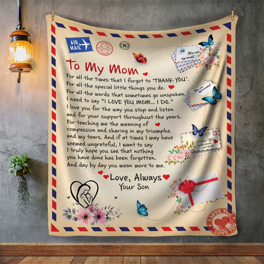 To My Mom - From Son  - A721 - Premium Blanket