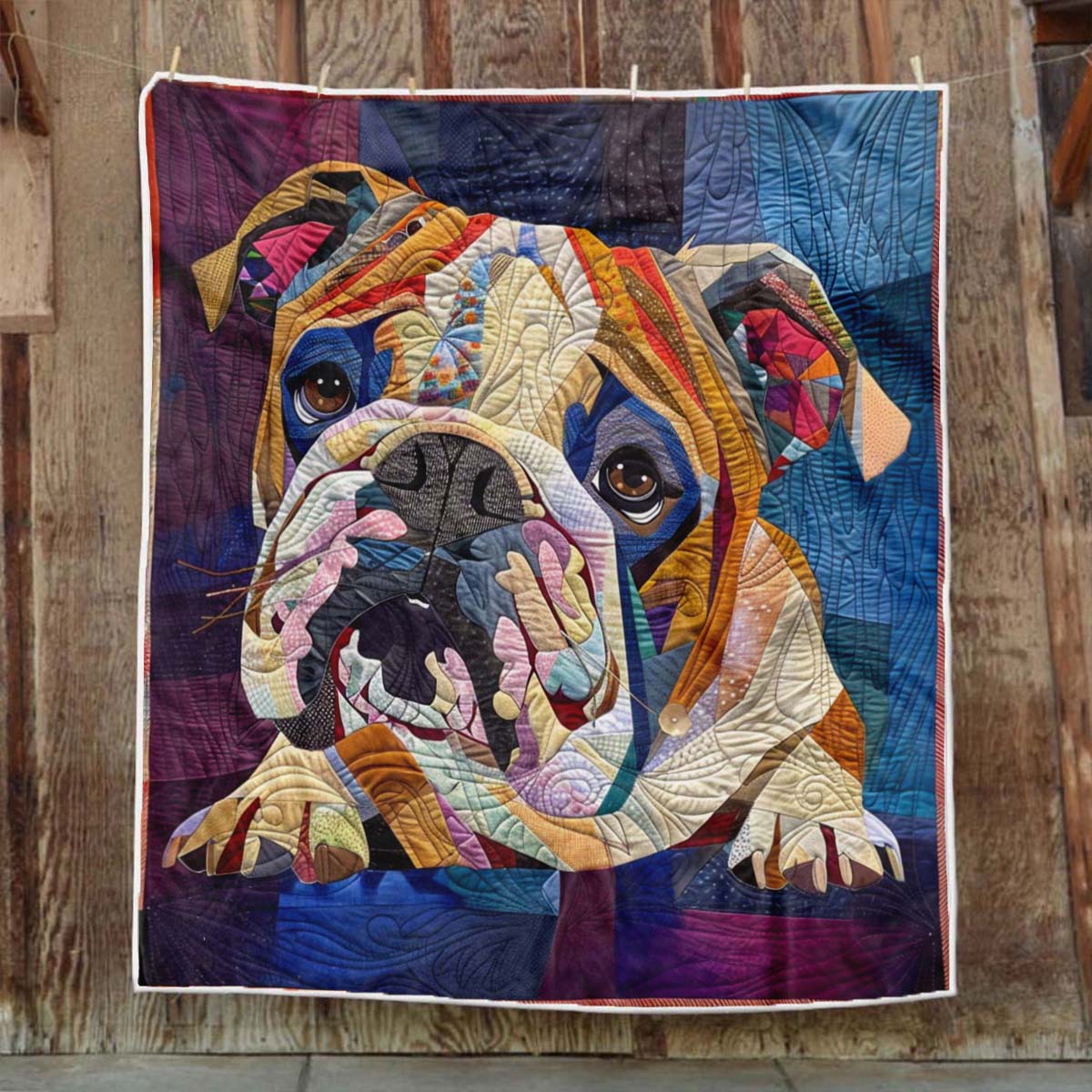 Cozy Bulldog Blanket - D292 - Premium Blanket