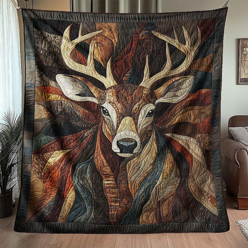 Woodland Majesty Elk Blanket - D302 - Premium Blanket