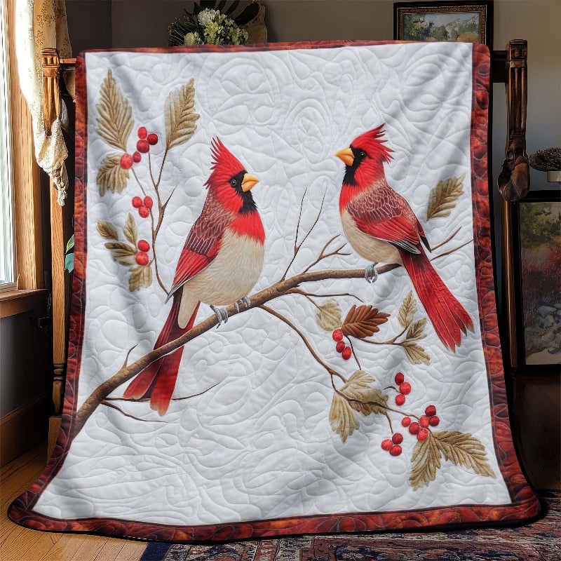 Heartfelt Red Cardinal Blanket - F606 - Premium Blanket