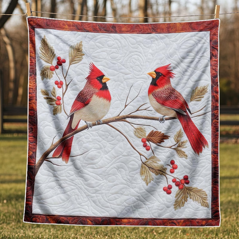 Heartfelt Red Cardinal Blanket - F606 - Premium Blanket