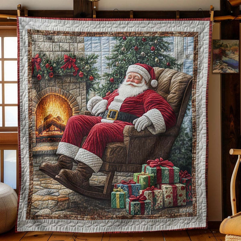 Fireside Dreams with Santa Blanket - H200 - Premium Blanket