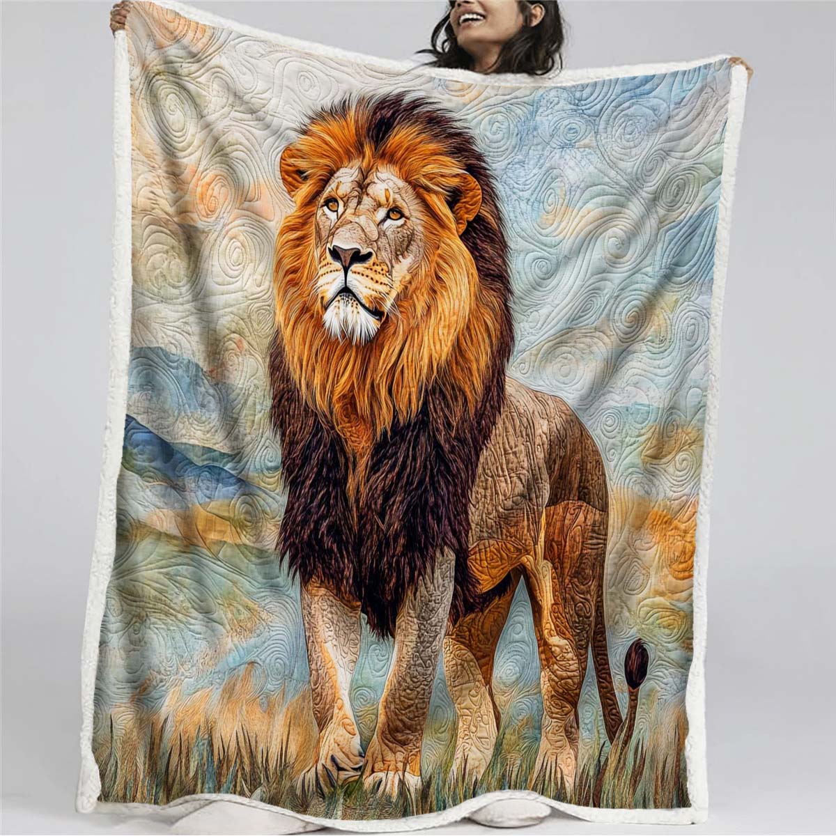 Wild Majesty Lion Horizon Blanket - H217 - Premium Blanket