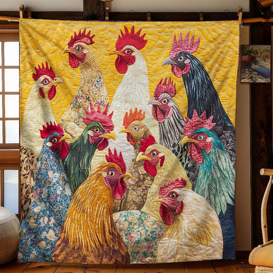 Radiant Roosters Blanket - H257 - Premium Blanket