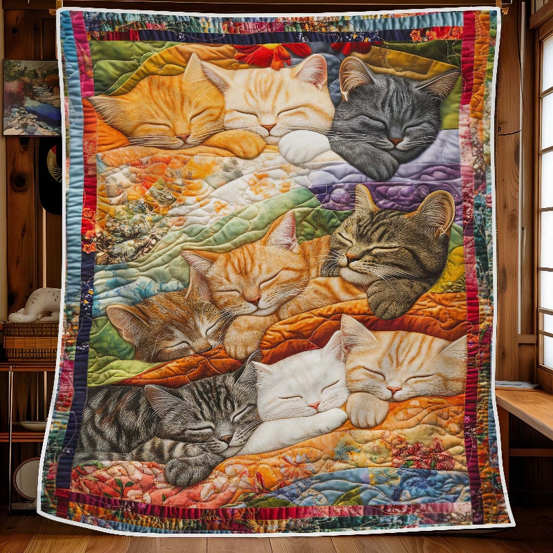 Slumbering Kitties Blanket - H258 - Cat Premium Blanket