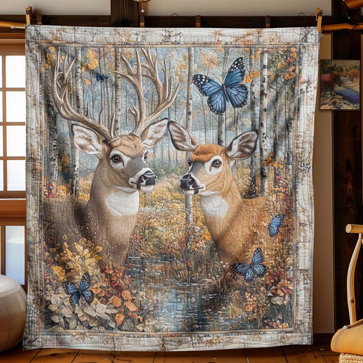 Frolic of the Deer Blanket - H283 - Premium Blanket