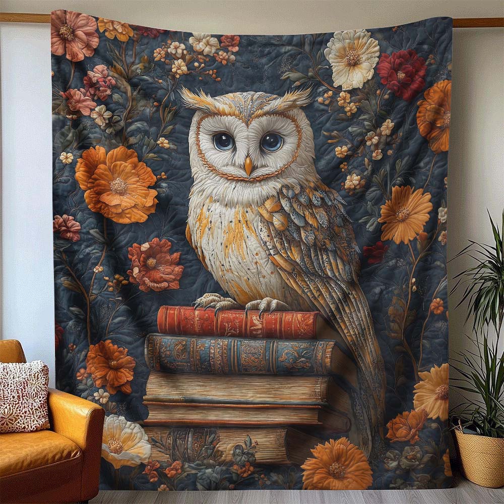 Bookish Owl Blanket - H294 - Premium Blanket