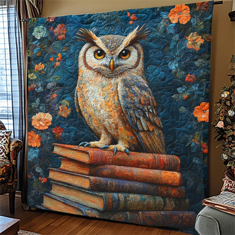 Bookish Owl Blanket - H295 - Premium Blanket