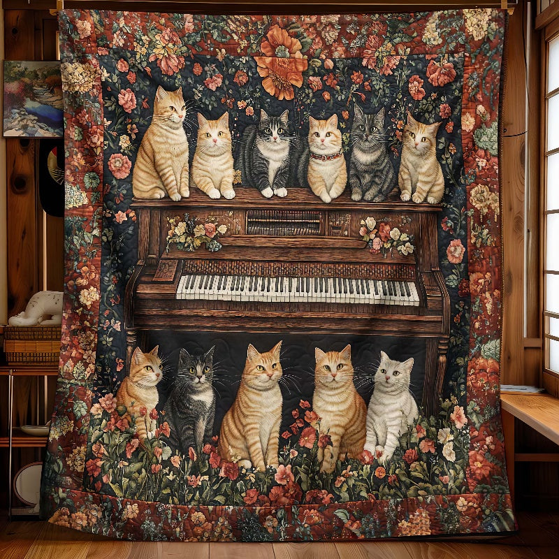 Melodic Cats Blanket - H337 - Cat Premium Blanket