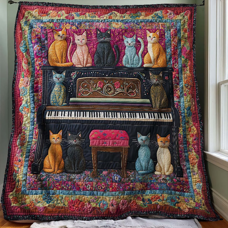 Melodic Cats Blanket - H338 - Cat Premium Blanket