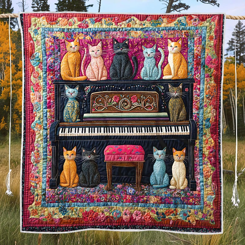 Melodic Cats Blanket - H338 - Cat Premium Blanket