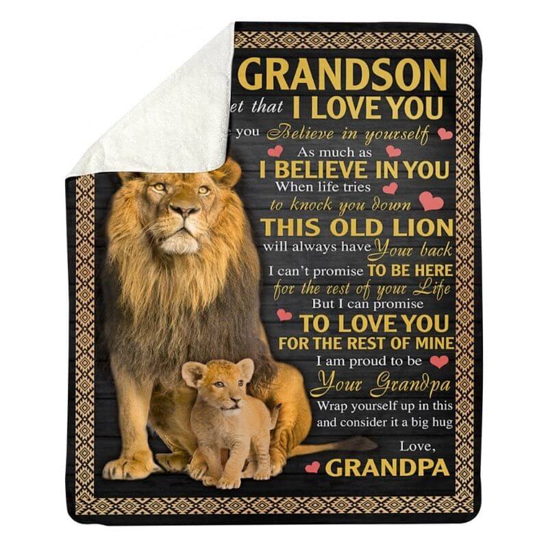 To My Grandson - From Grandpa - A387- Premium Blanket