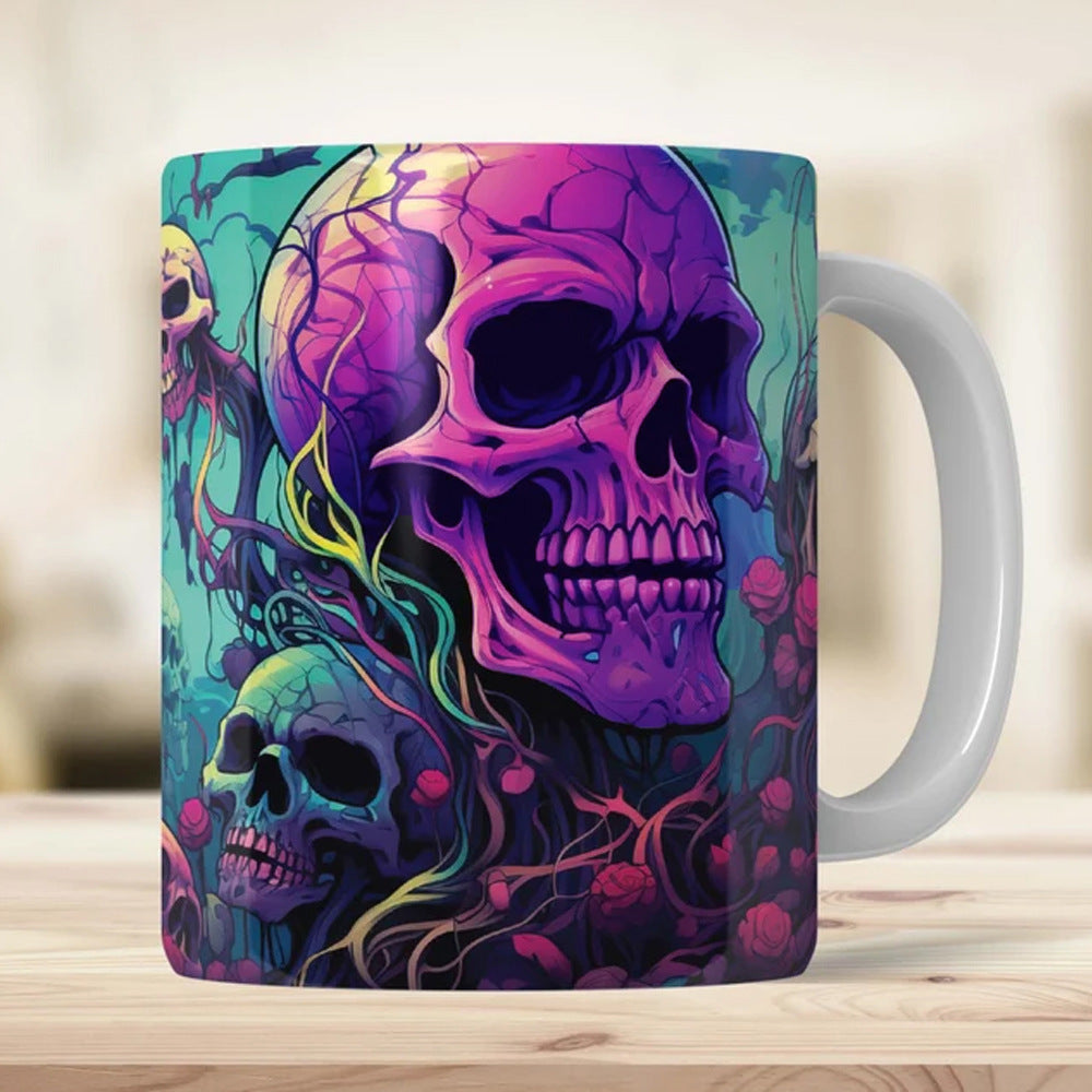 3D Skull Halloween Mug