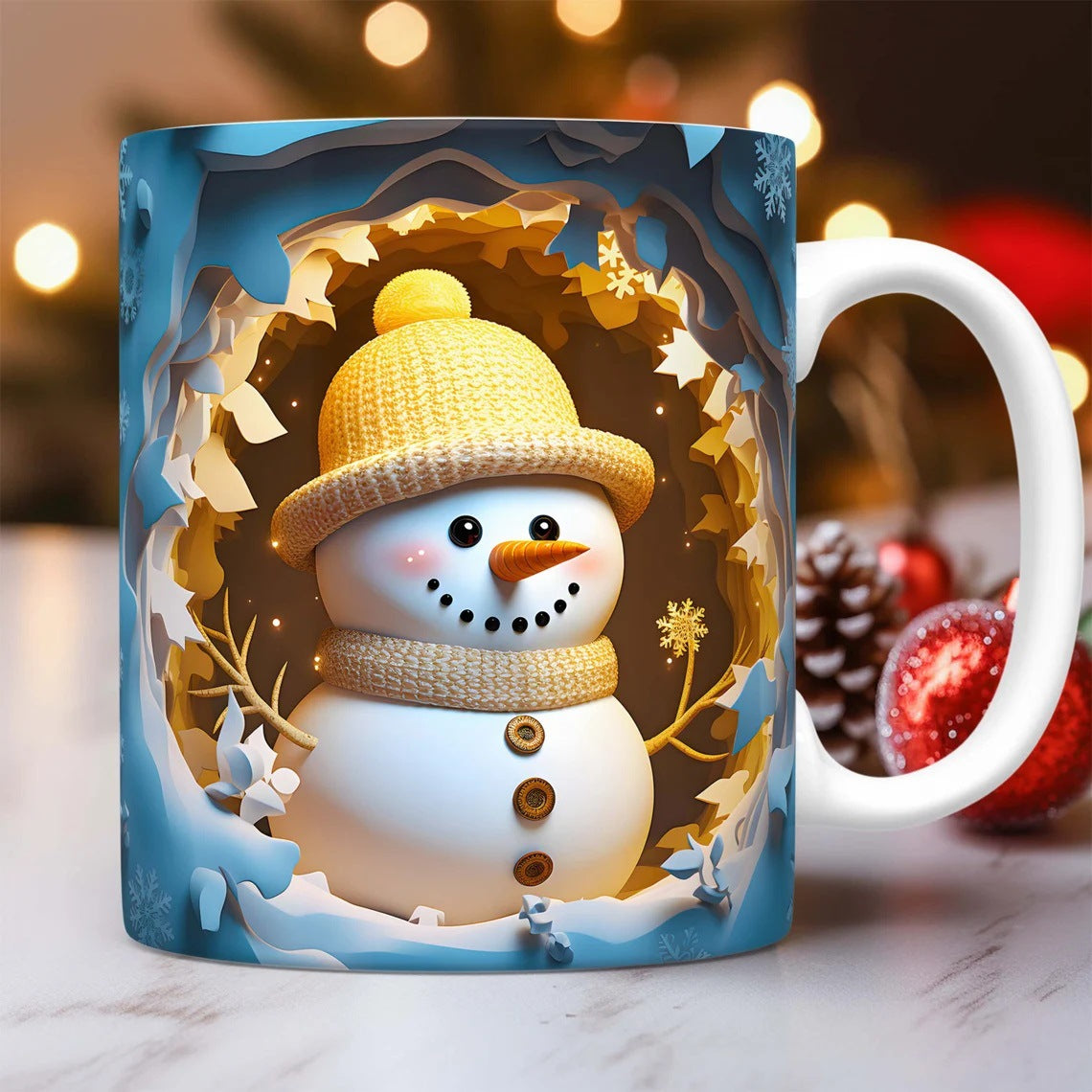 Christmas 3D Snowman Mug