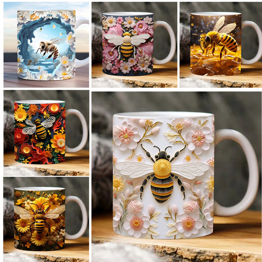 3D Bee Mug – Ceramic Coffee or Tea Cup