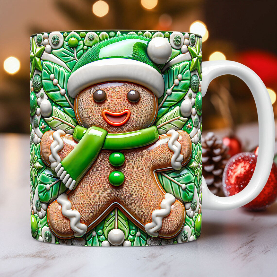 Christmas 3D Sugar Cookie Man Mug