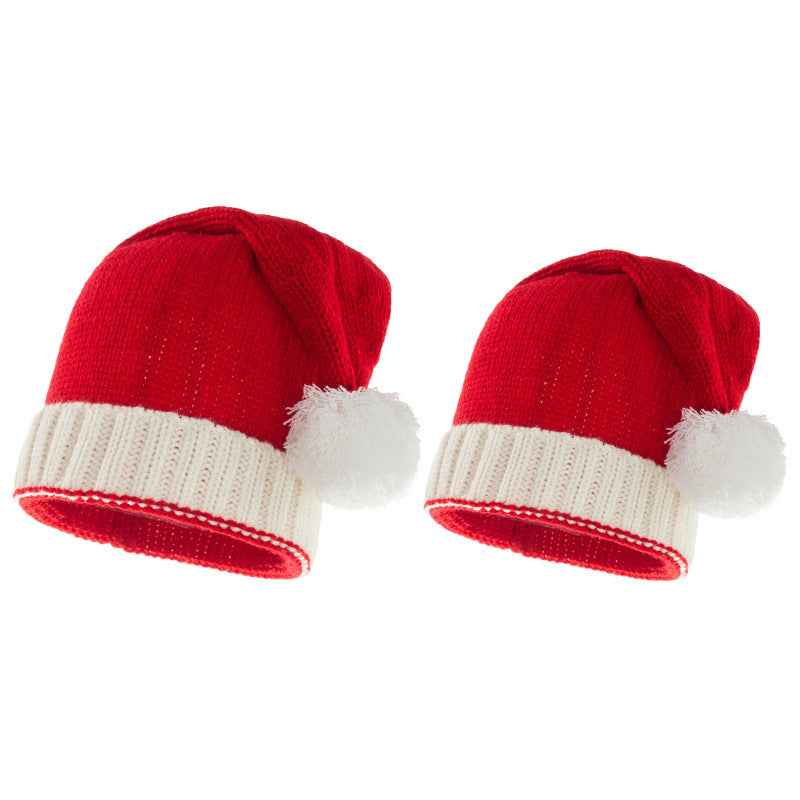 Knitted Parent-Child Christmas Hats - Holiday Dress Up