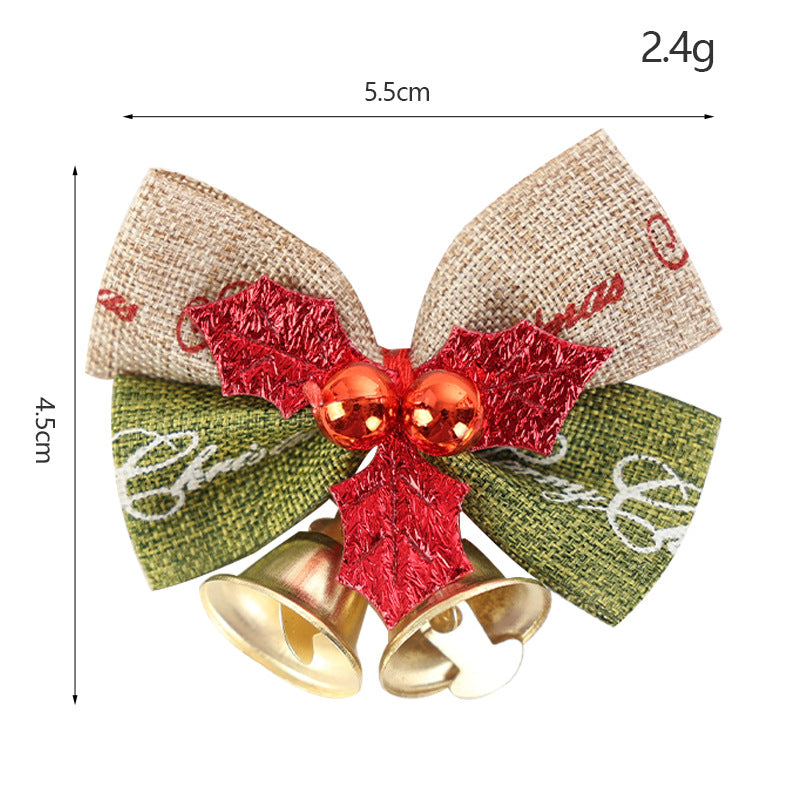 Mini Bell Bow - Christmas Wreath & Gift Box Decor