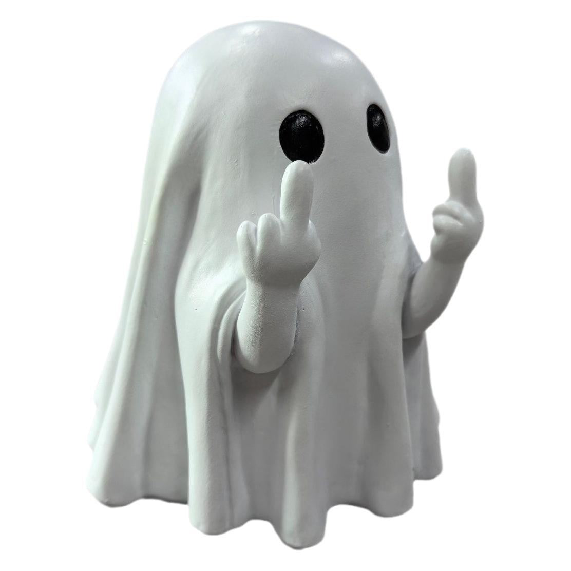 Cute Ghost Middle Finger - Halloween Resin Ornament