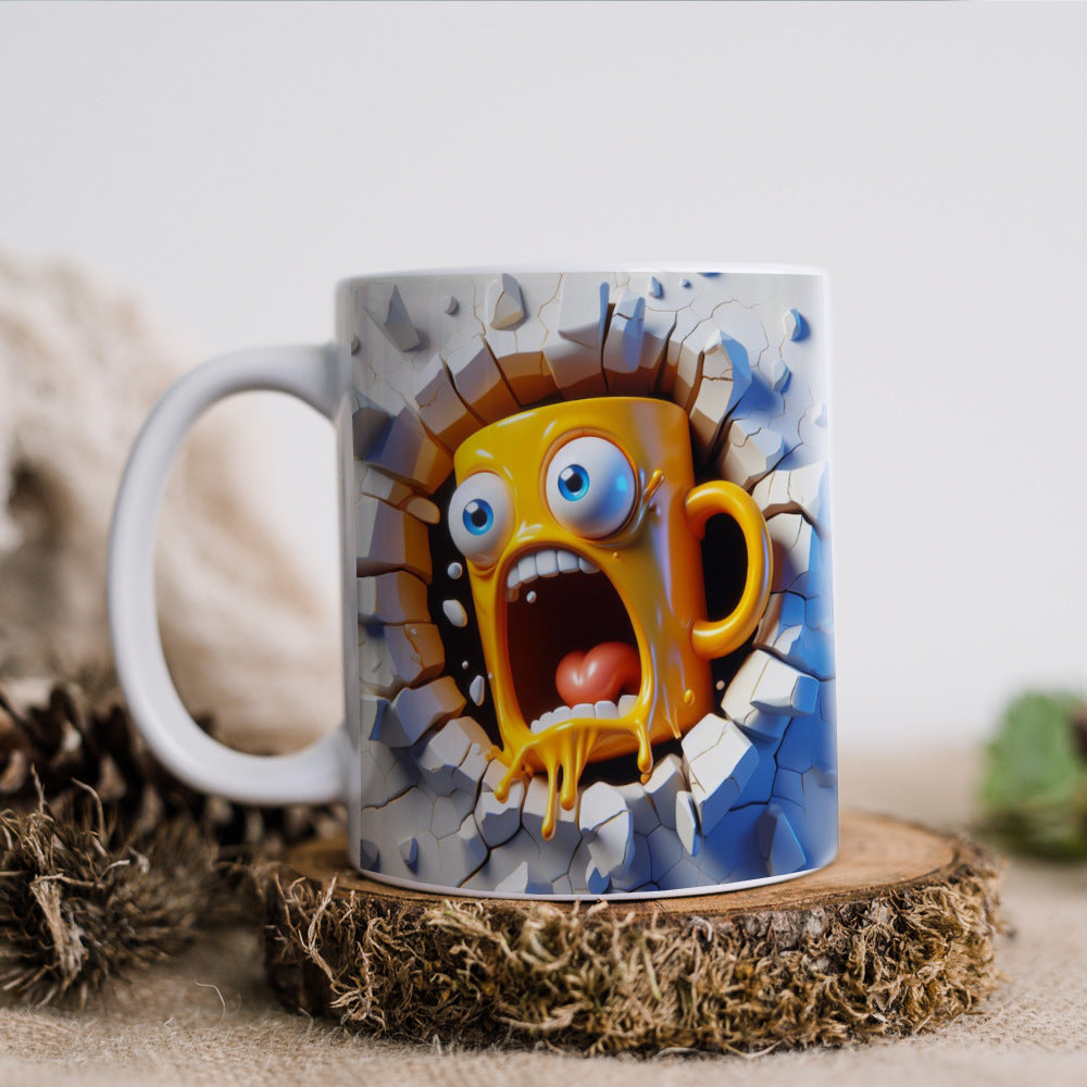 3D Expression Ceramic Mug – Coffee Cup