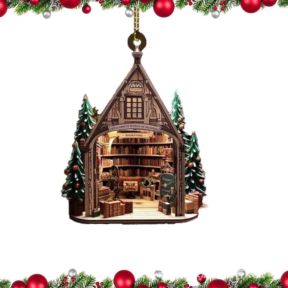 Christmas Bookstore Ornament - Perfect Gift for Book Lovers