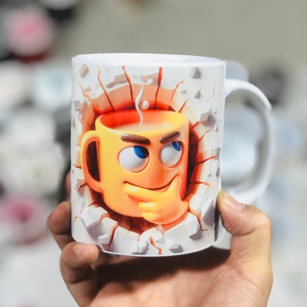 3D Expression Ceramic Mug – Coffee Cup