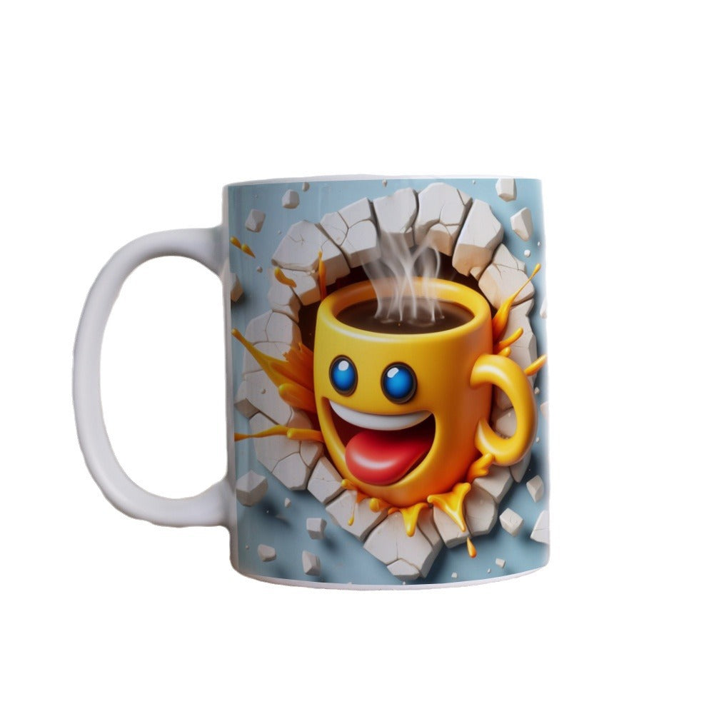 3D Expression Ceramic Mug – Coffee Cup