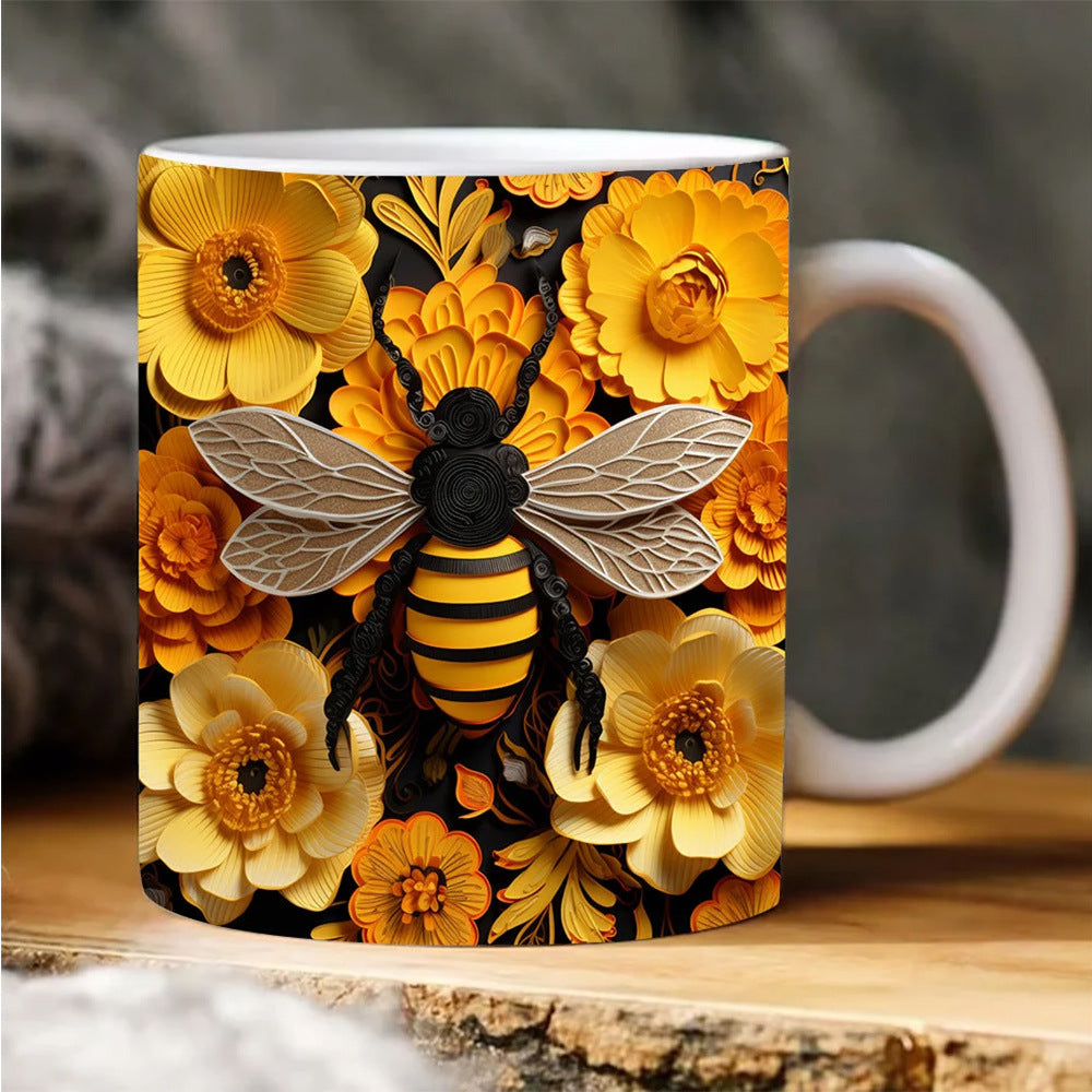 3D Bee Mug – Ceramic Coffee or Tea Cup