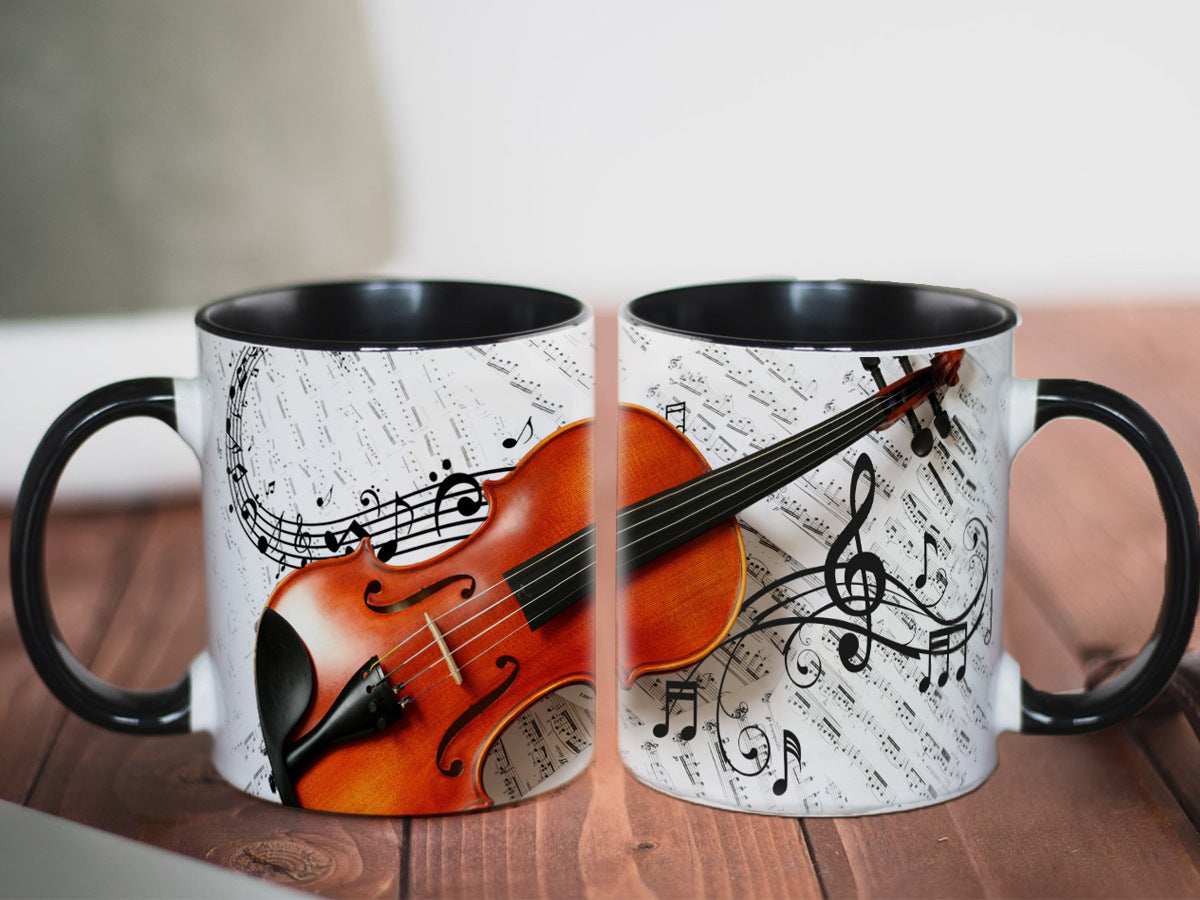 350ml Music Mug – Guitar, Piano, Violin & Guzheng