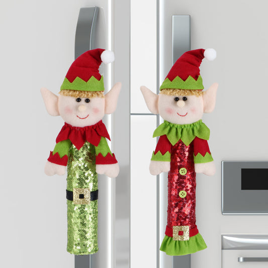 Popular Christmas Handle Gloves - Flannel Elf Doll Decoration