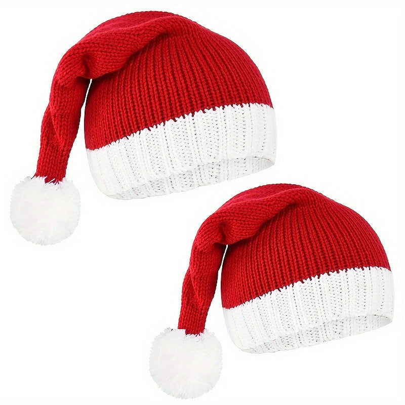 Knitted Parent-Child Christmas Hats - Holiday Dress Up