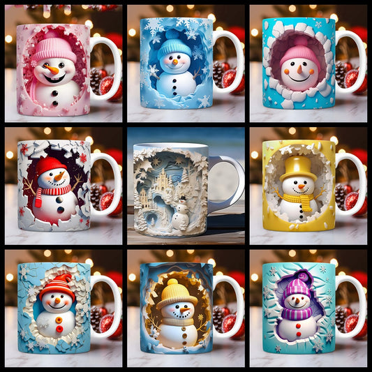 Christmas 3D Snowman Mug