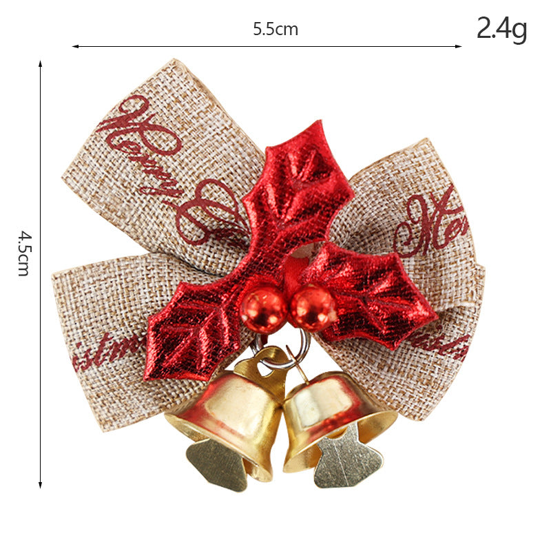 Mini Bell Bow - Christmas Wreath & Gift Box Decor